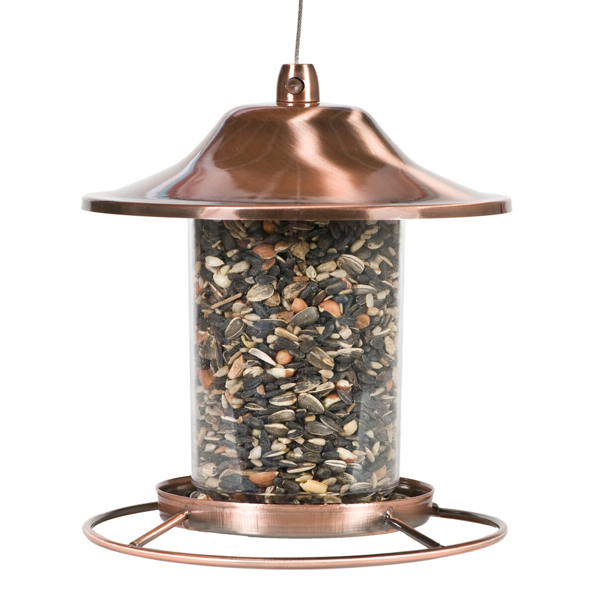 Small Copper Panorama Lantern Seed Feeder