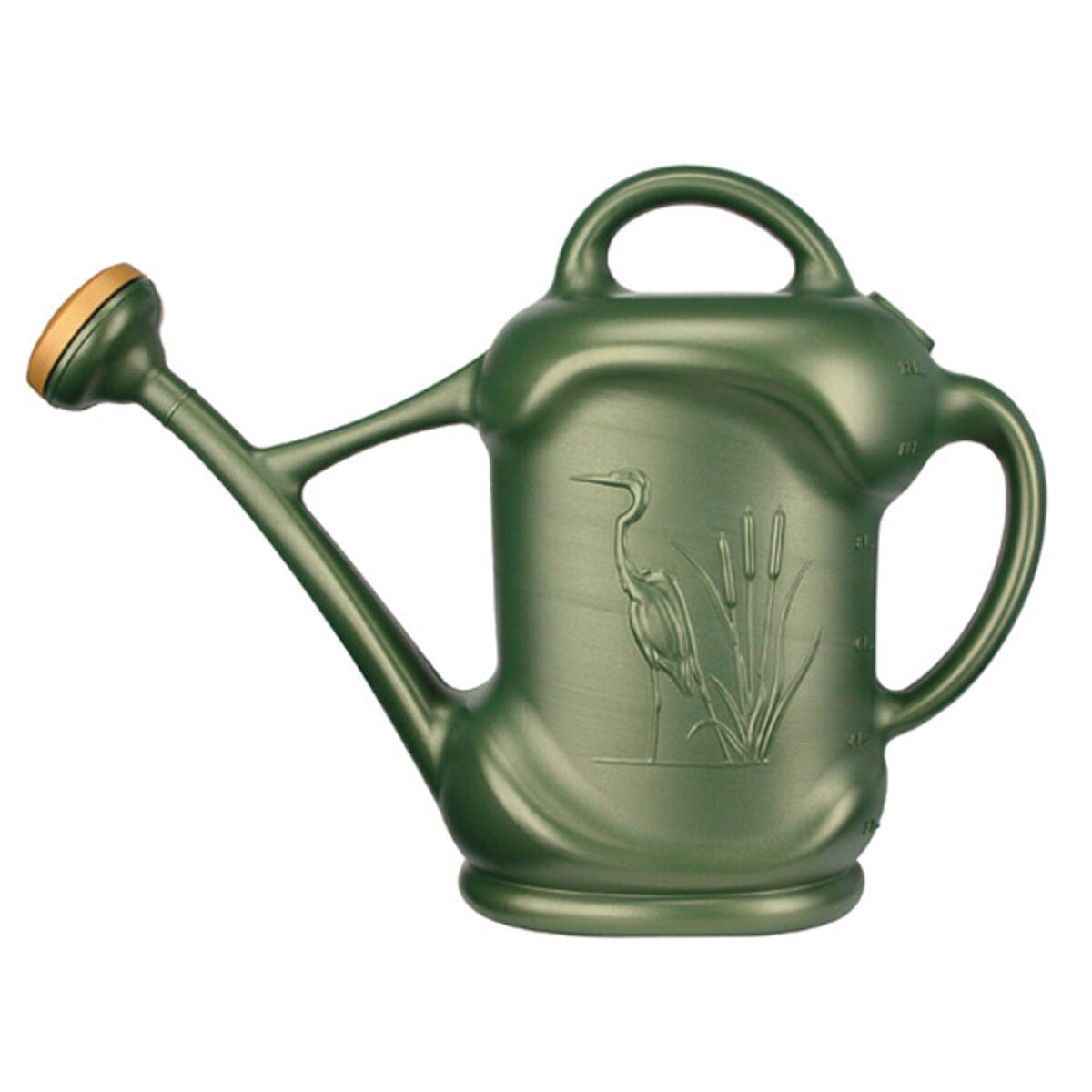 3 gal - 11.3L Watering Can w/ Heron Design Green