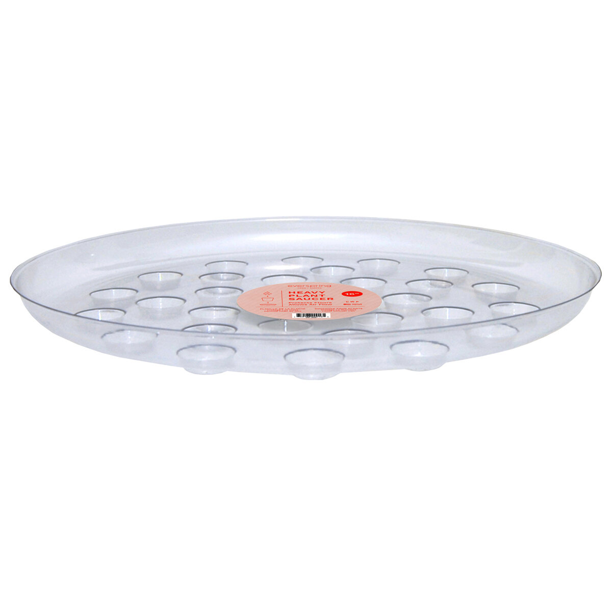16" Clear Heavy Foot Saucer