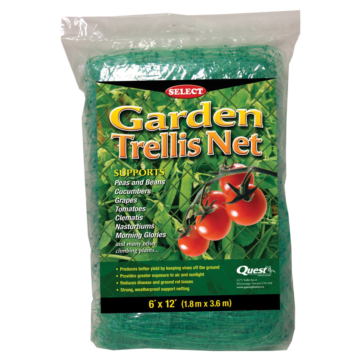 Garden Trellis Netting 6' X 12' Green