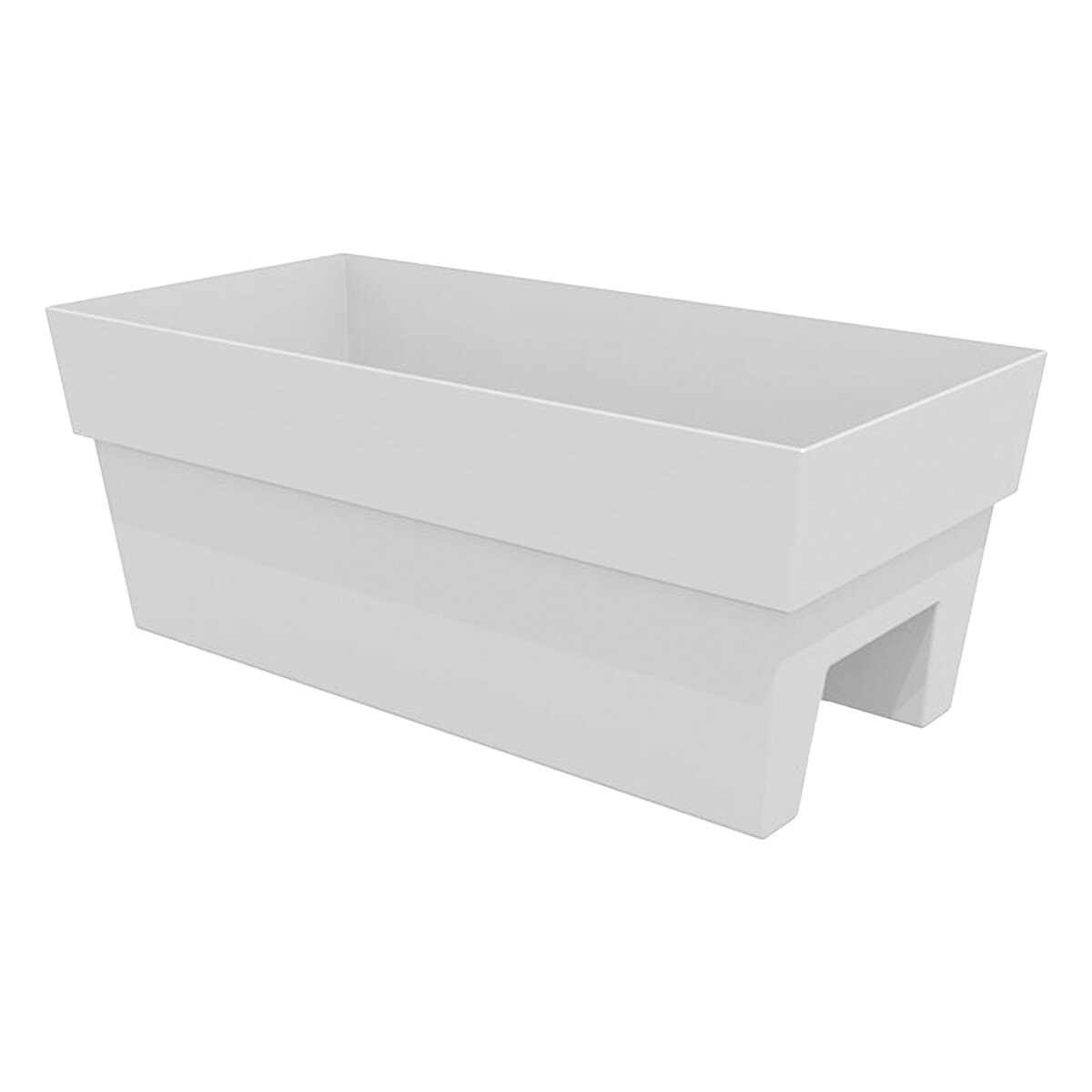 24" Finley Rail Planters Casper White
