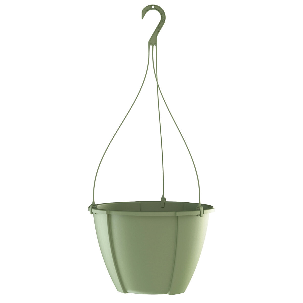 QUATTRO 12" Self-Watering Hanging Planter Green