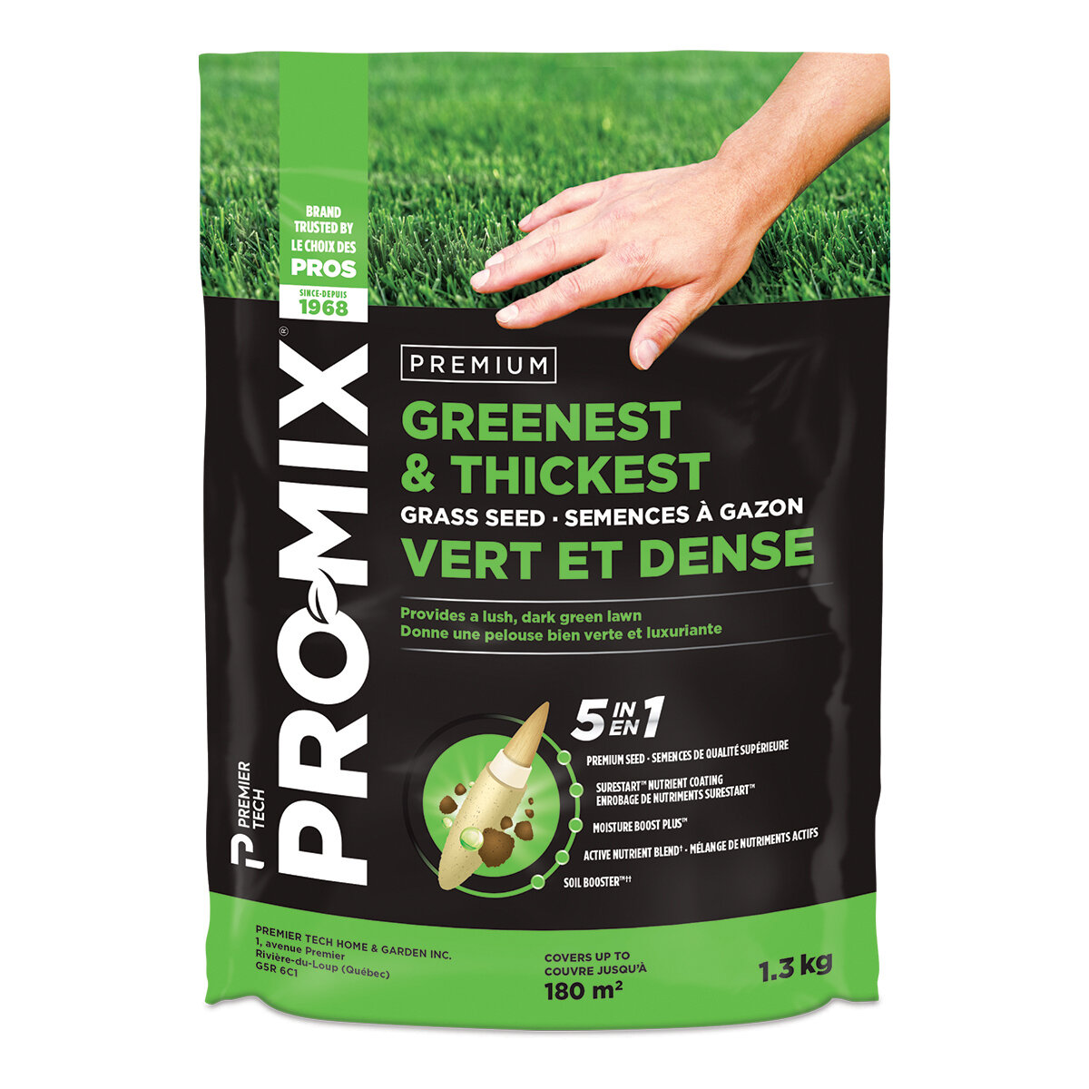 PRO-MIX Greener & Thicker 5 in 1 Grass Seed 1.3 kg