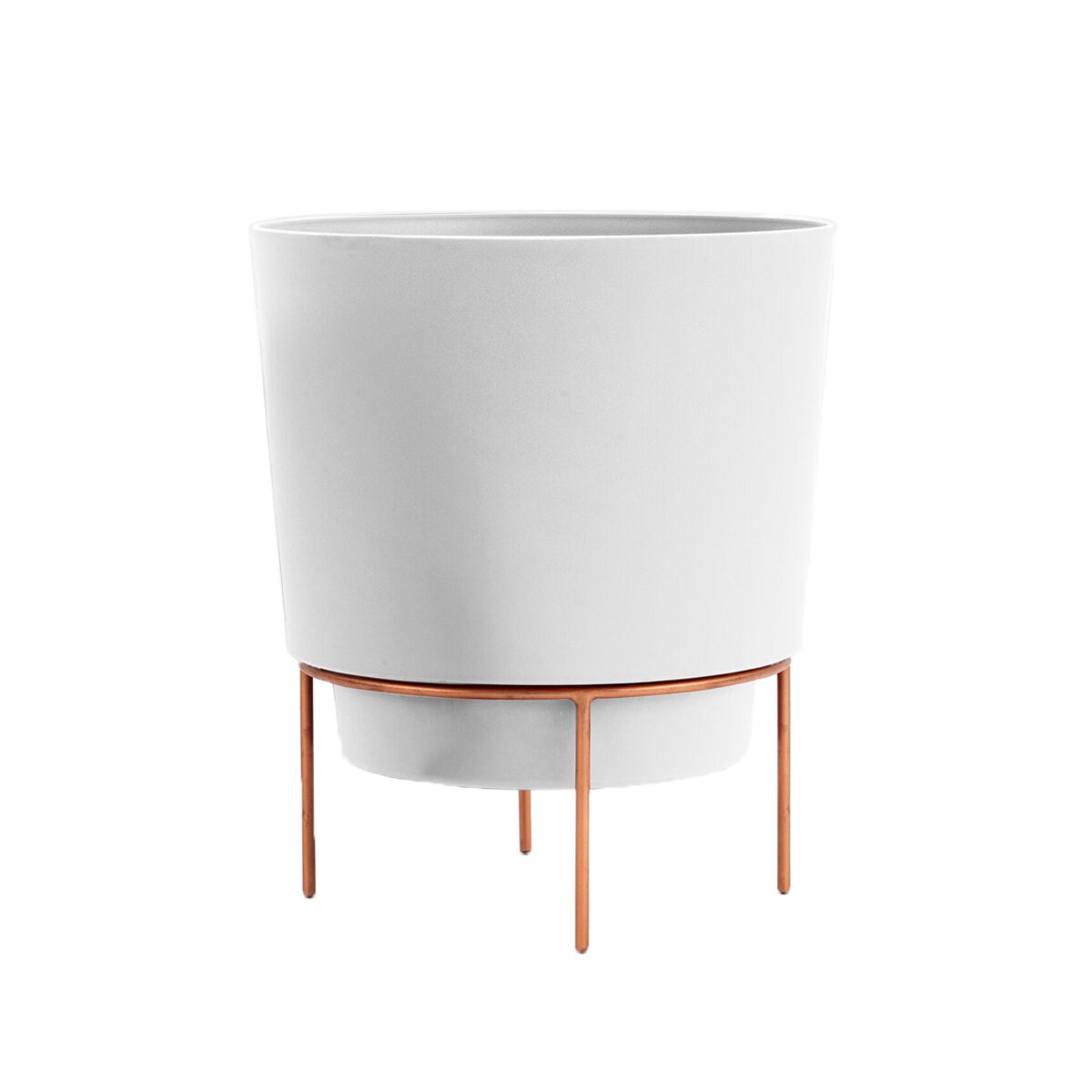 6" Hopson Metal Casper Wht Planter