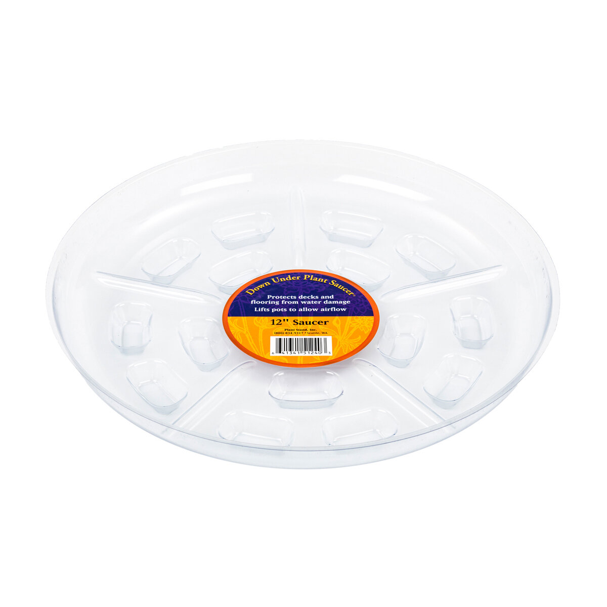 Down Under Plant Saucer 12" Clear