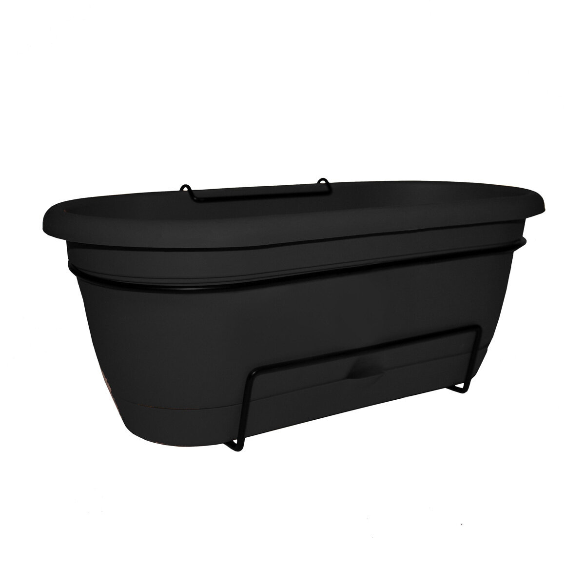 18" Lucca Balcony Box Black