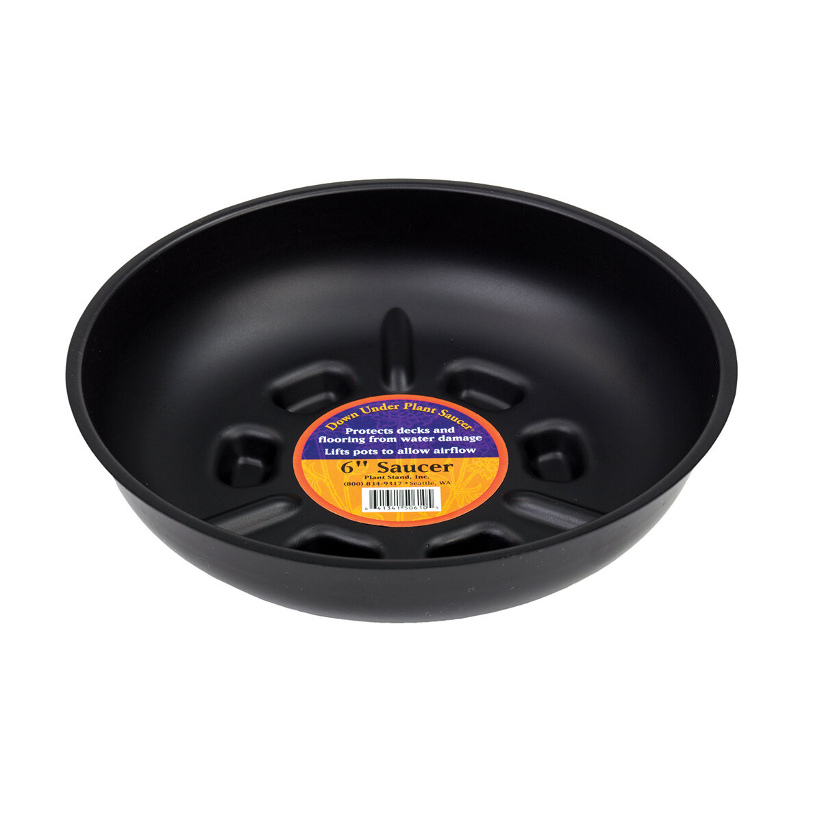 Down Under Plant Saucer 6" Black