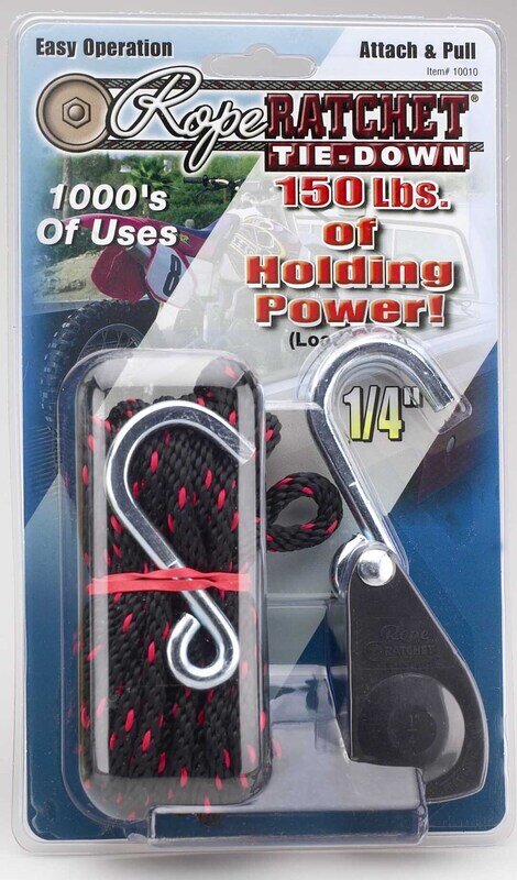 1/4 1/4" Rope Ratchet with 8' Heavy Duty Nylon Rope