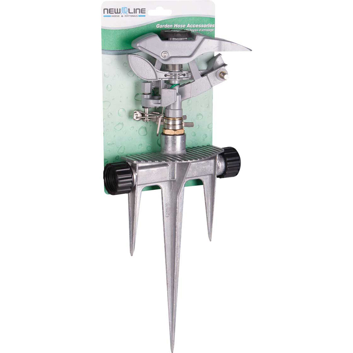 Metal Deluxe Impulse Sprinkler On Spike-5800Sq'