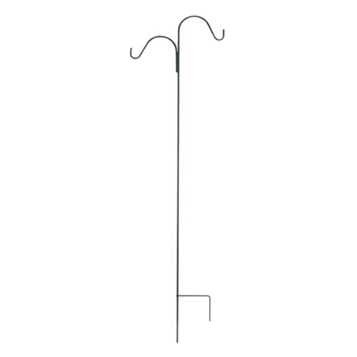 Shepherd's Hook Black 84" Double Offset