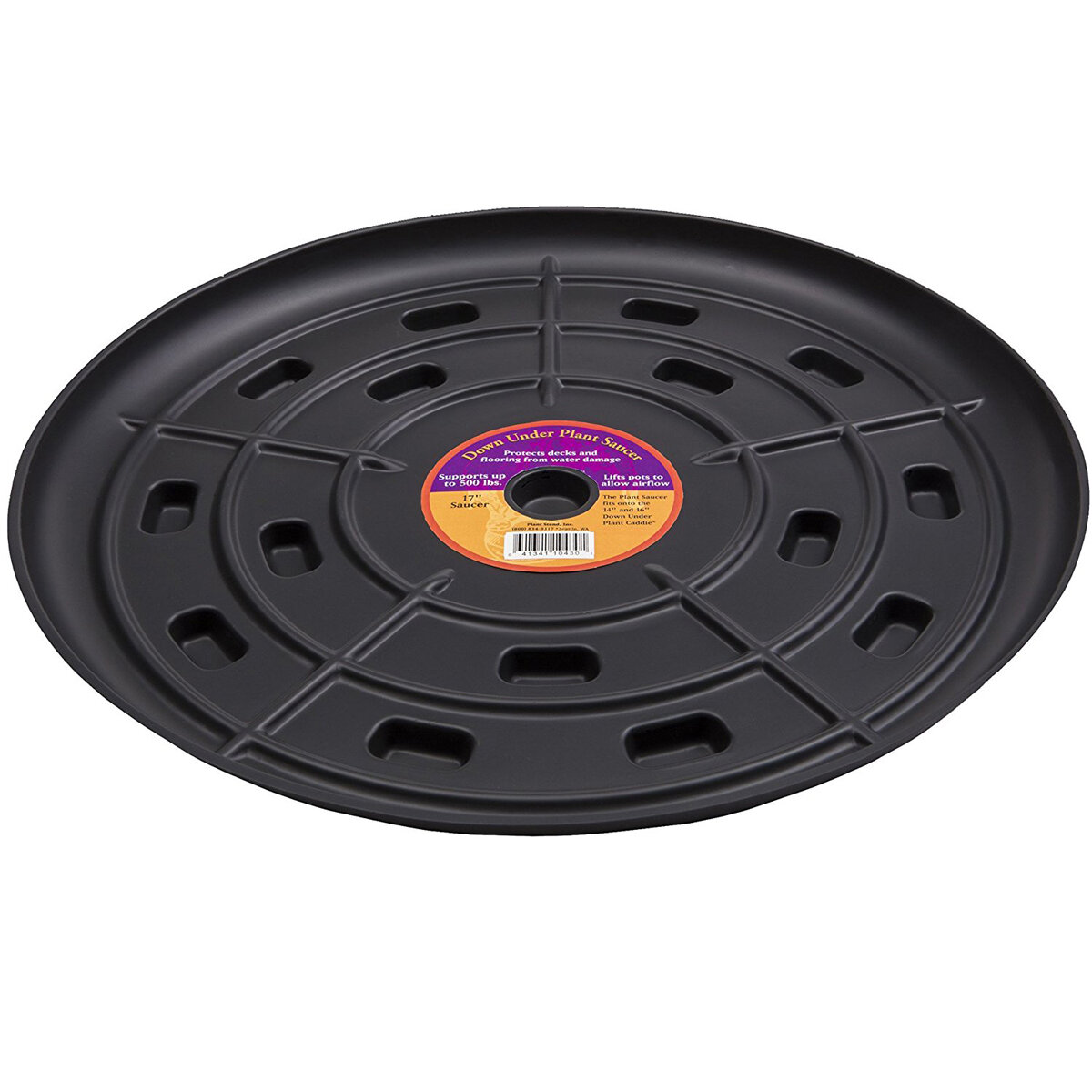 Down Under Plant Saucer 8"  Black