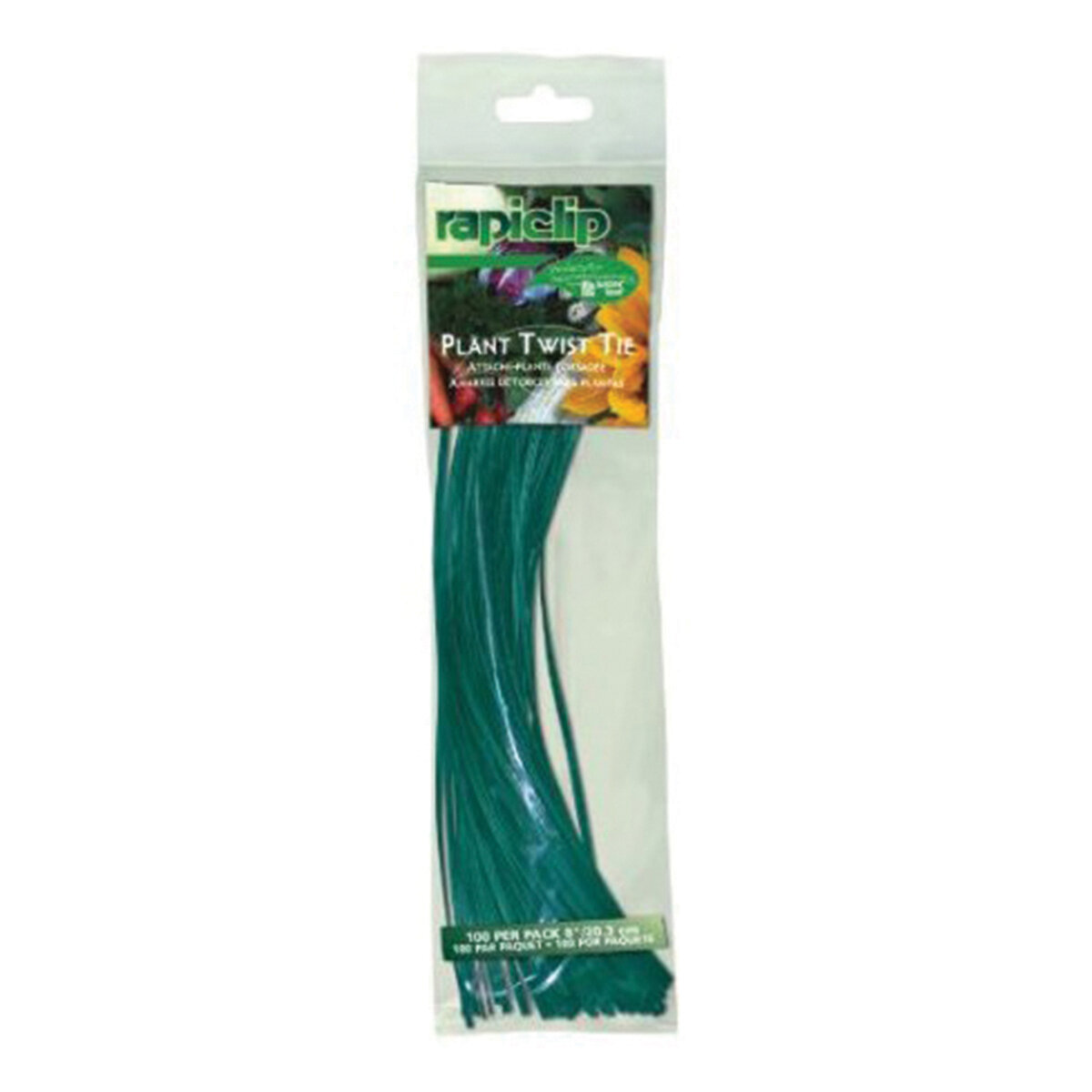 Rapiclip 0.4mm Plant Twist Tie Strips 8" (100 Pk)