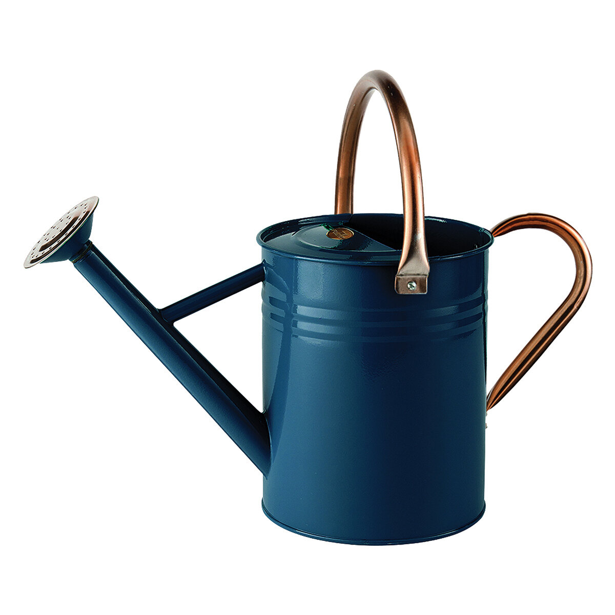1 Gallon Midnight Blue Watering Can With Copper Ac