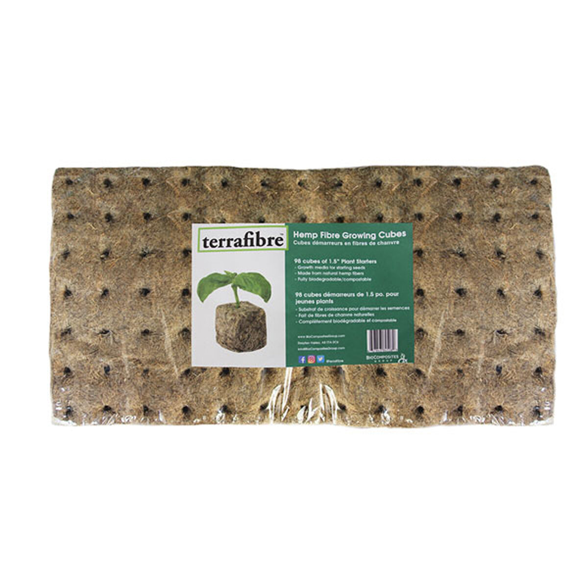 Terrafibre 1.5" Growing Cubes (98/Slab)