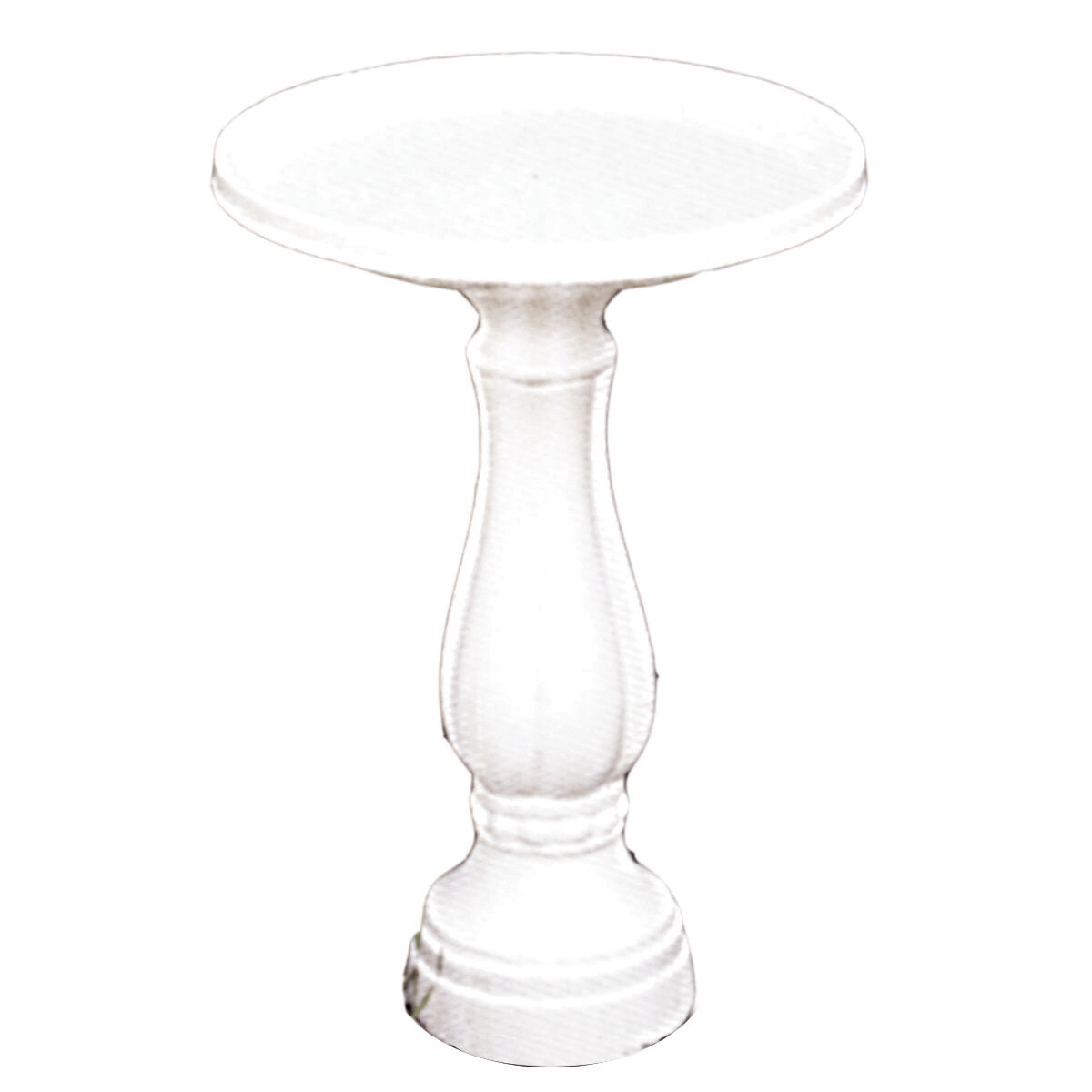 Promo Bird Bath White 25"Tall 17"