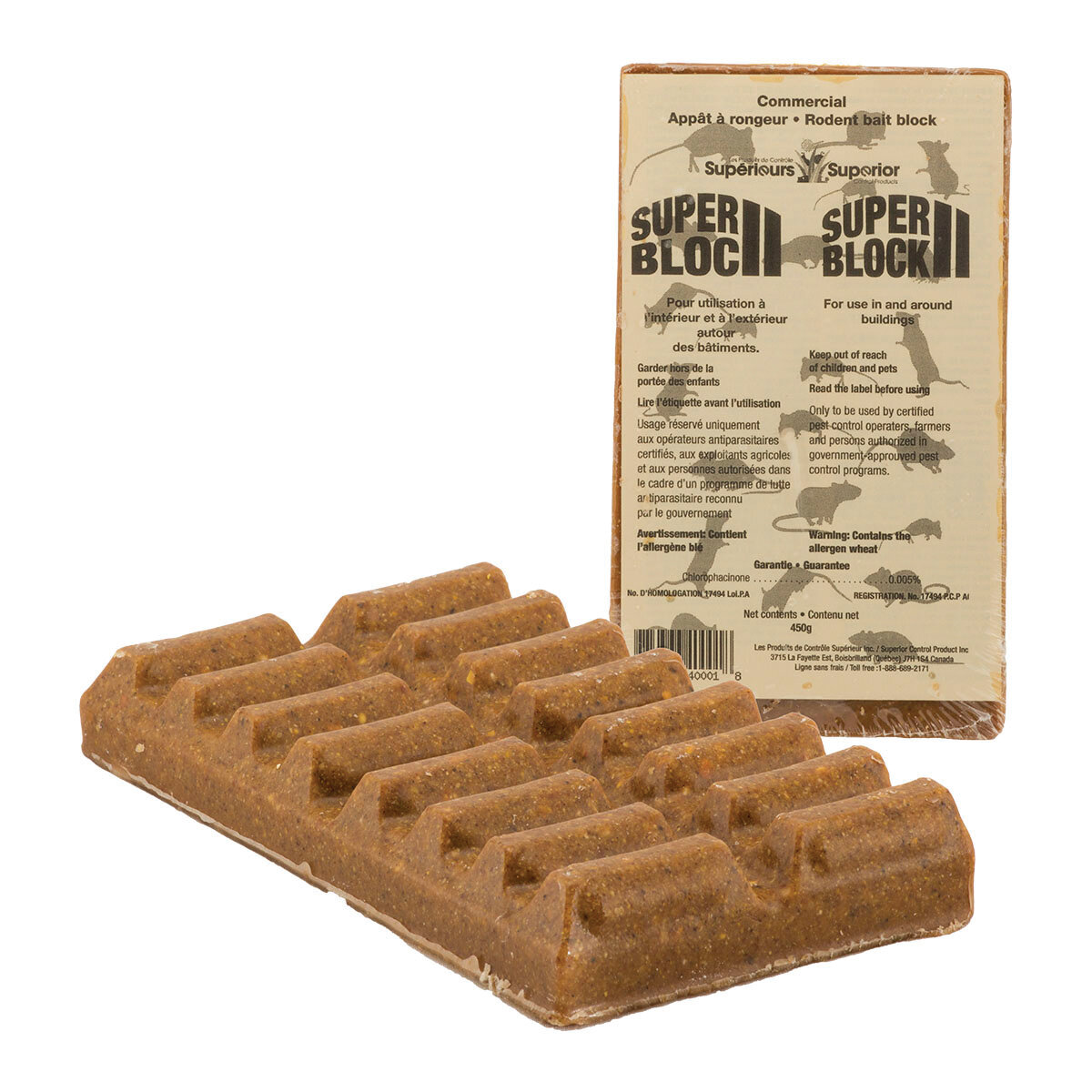 Rodent Bait Block Box 450g