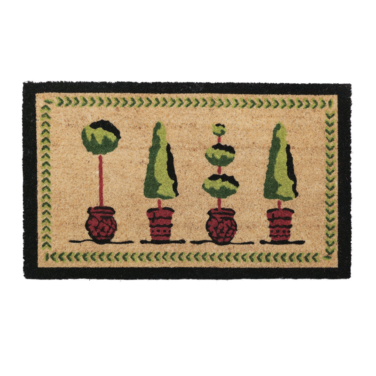 Vinyl Bk Coir Mat Topiary 18"x30"