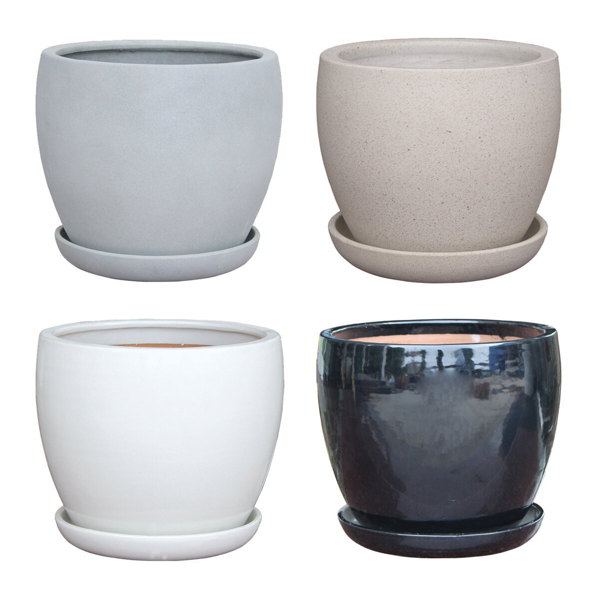 Egg Pots w/Saucer S/4  DS (16sets)