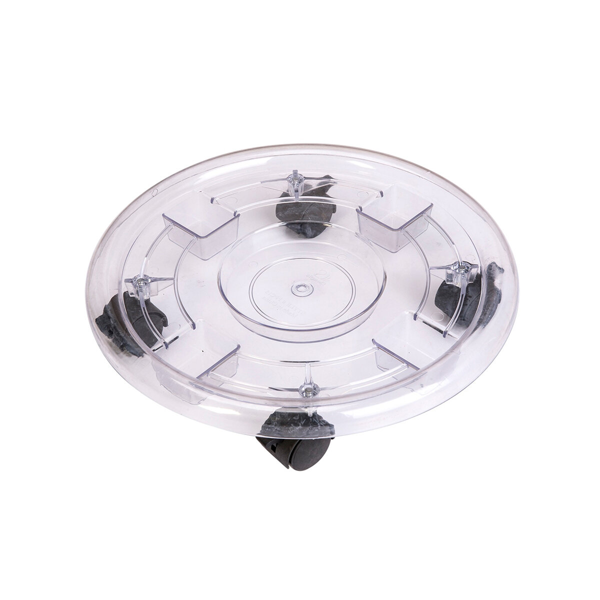 14" Plastic Plant Caddy, Clear