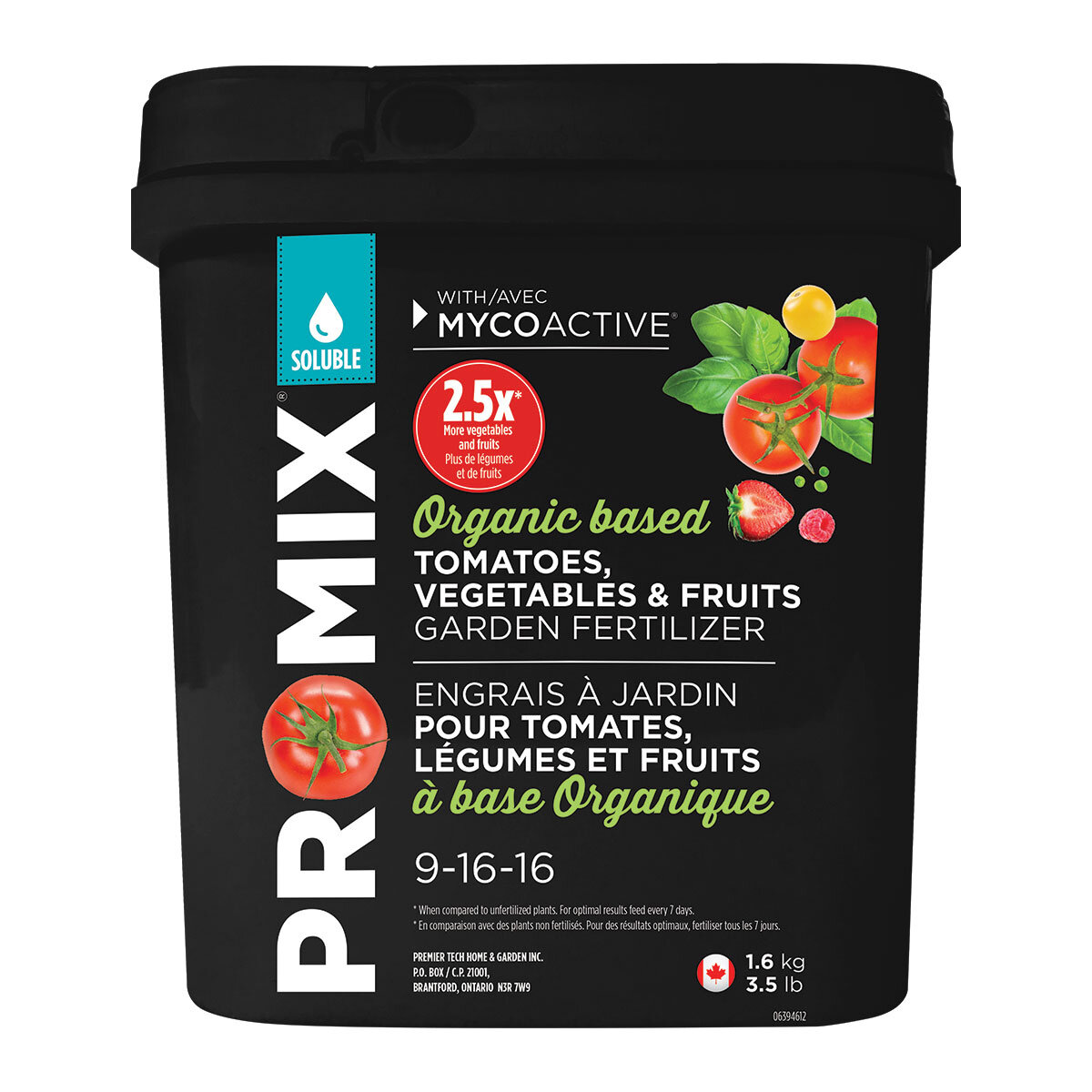 PRO-MIX Tom Veg Fert WS 09-16-16 1.6 Kg