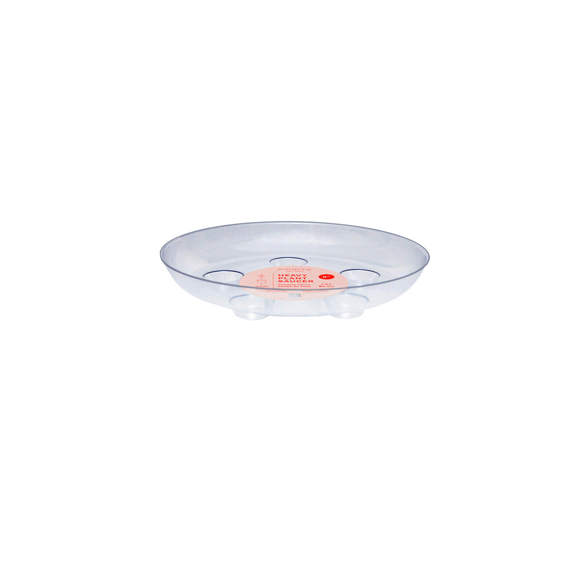 8" Clear Heavy Foot Saucer