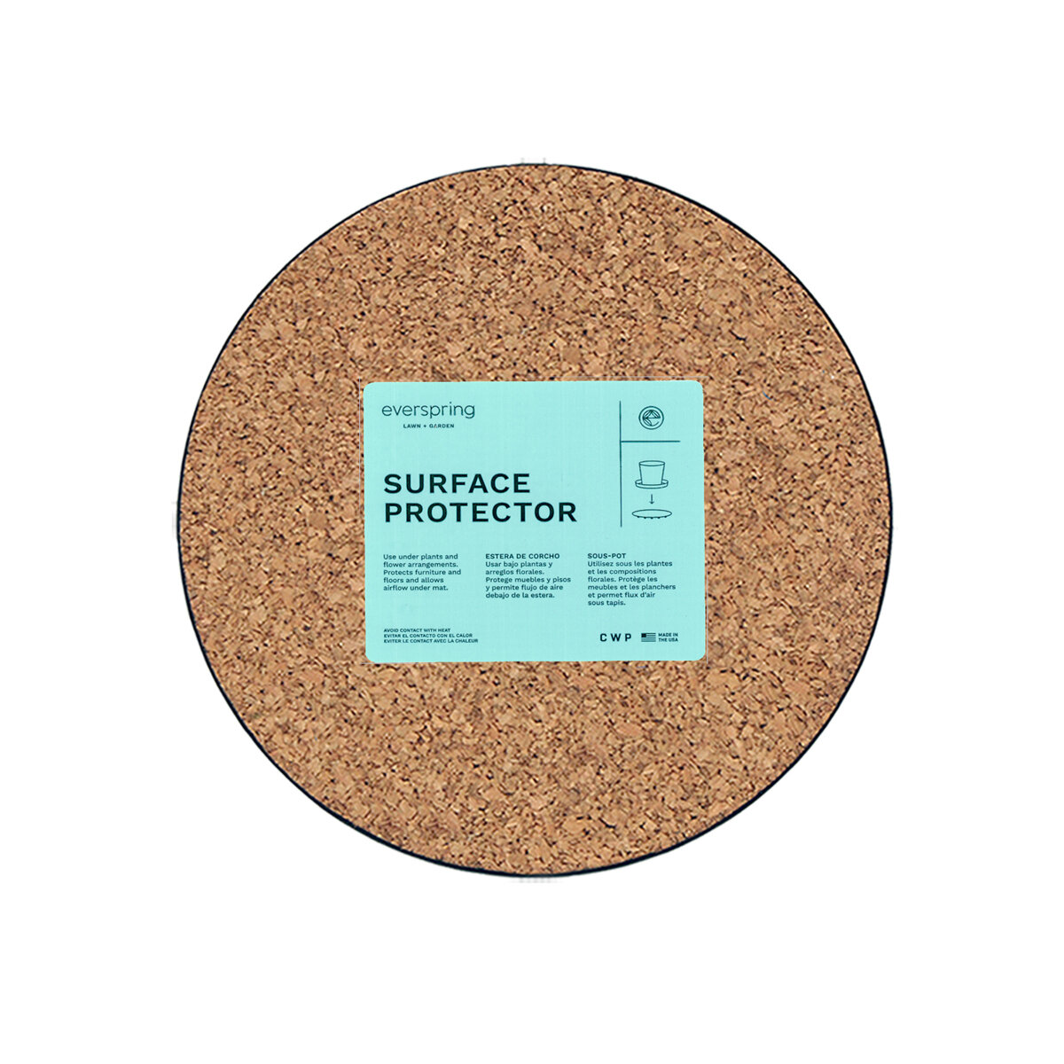10" Cork Plant Mat