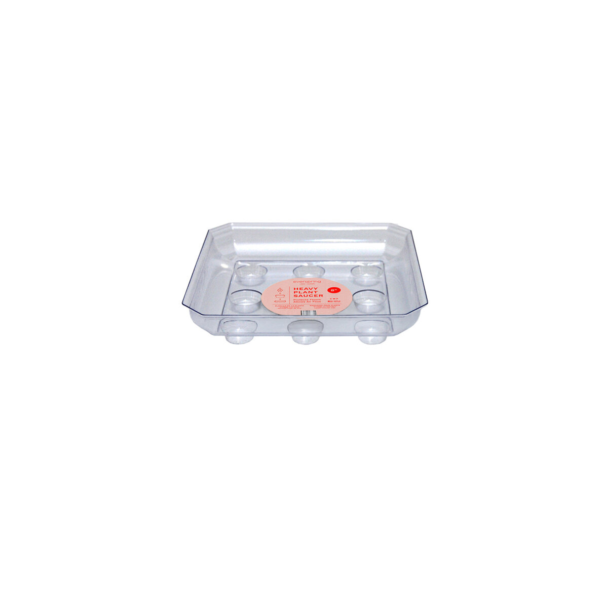 8"  Square Carpet Saver Saucer