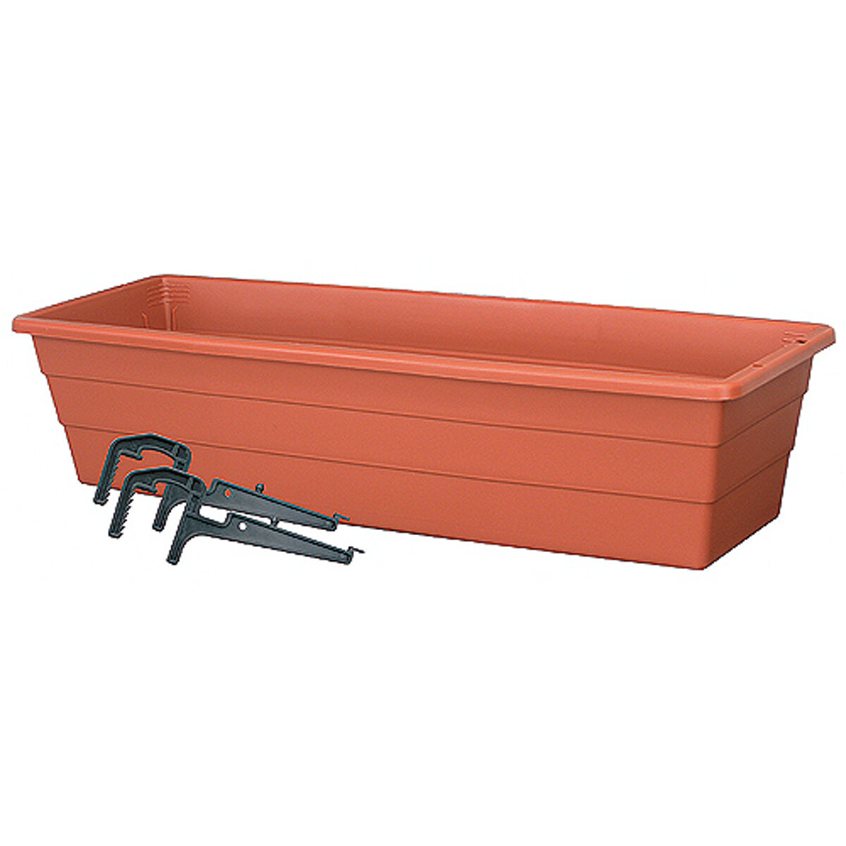 FUTURA 18" Window Box w/ Plastic Brackets TC