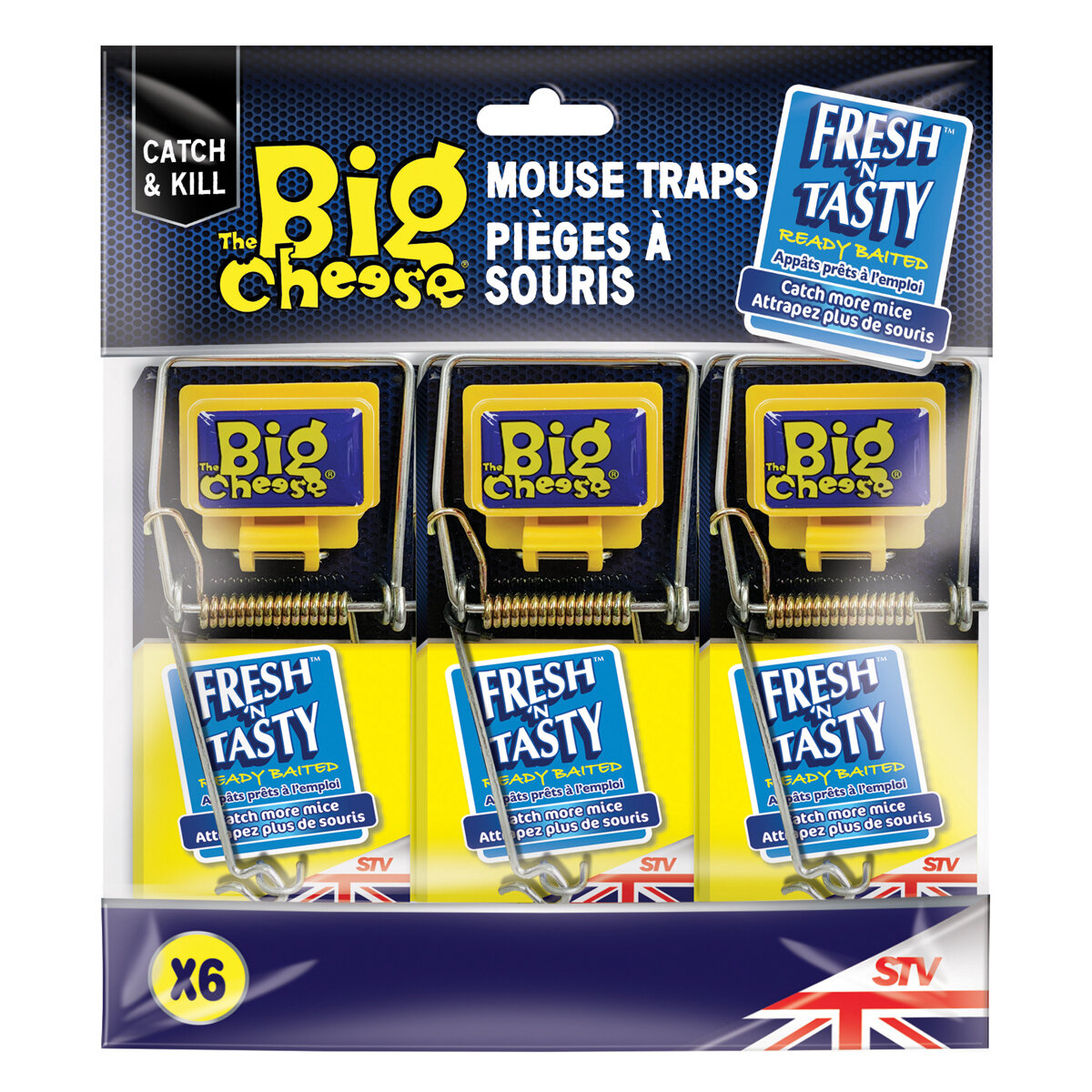 Fresh baited mouse traps, 6pk, flow wrap