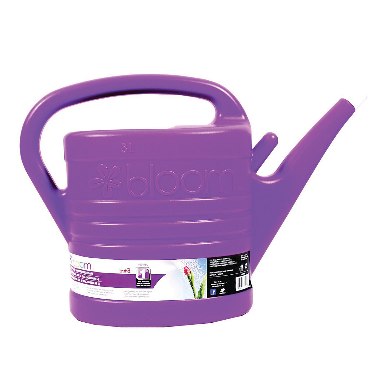 Bloom Watering Can 2gal (green, teal and purple)