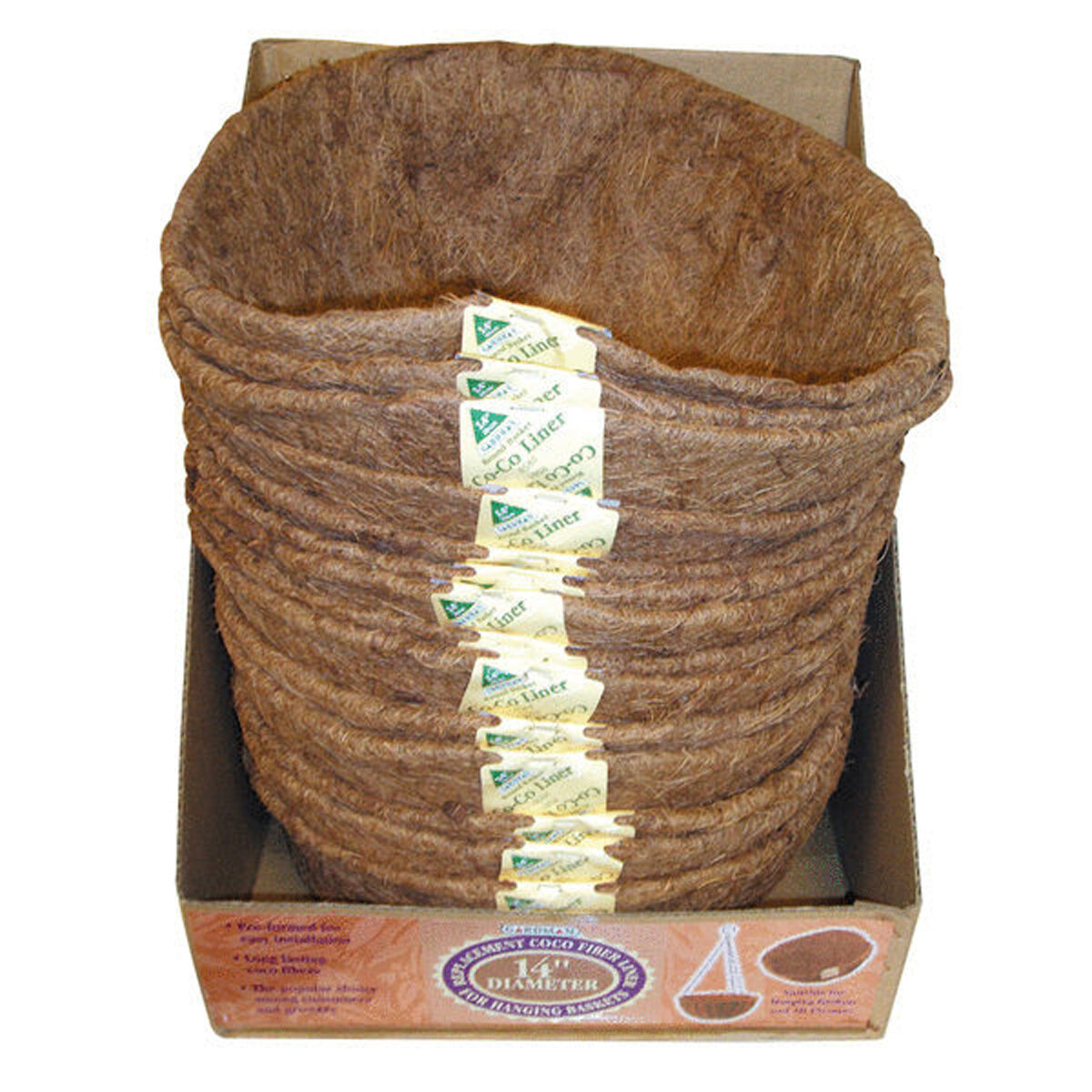 14" Basket Shaped Coco Liner