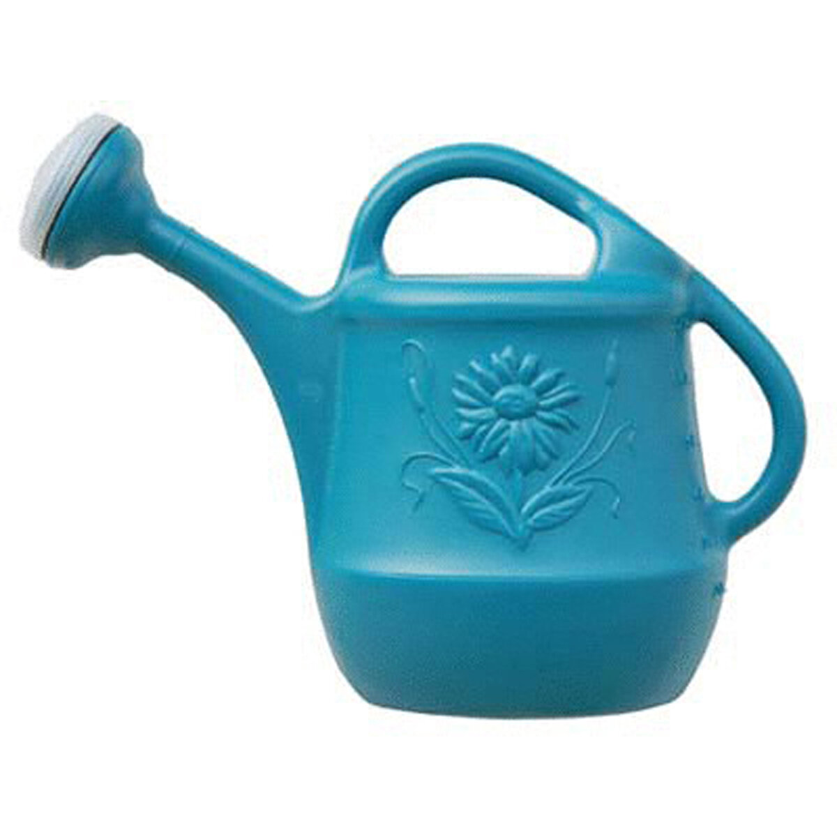2 gal - 7.6L Watering Can w/ Floral Design Blue