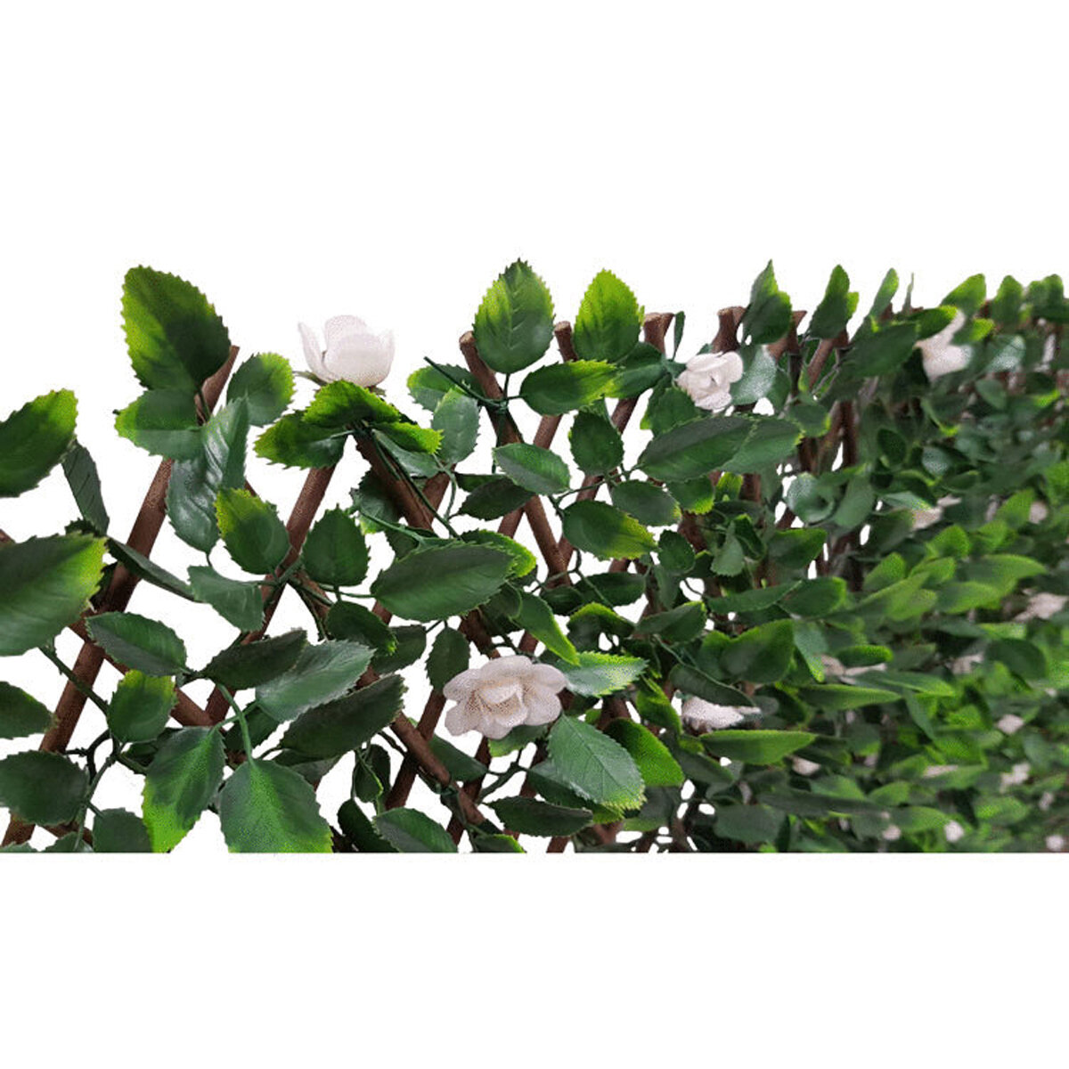 White Bloom Expandable Privacy Screen 6.7'X3'
