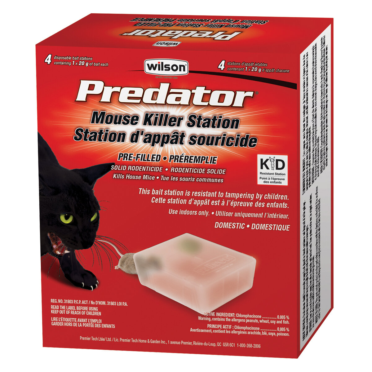 Wilson Predator Mouse Prefilled Station 80 g