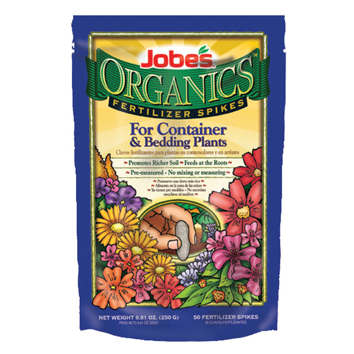 Jobes Organic Cont & Annual Spikes (50pk)