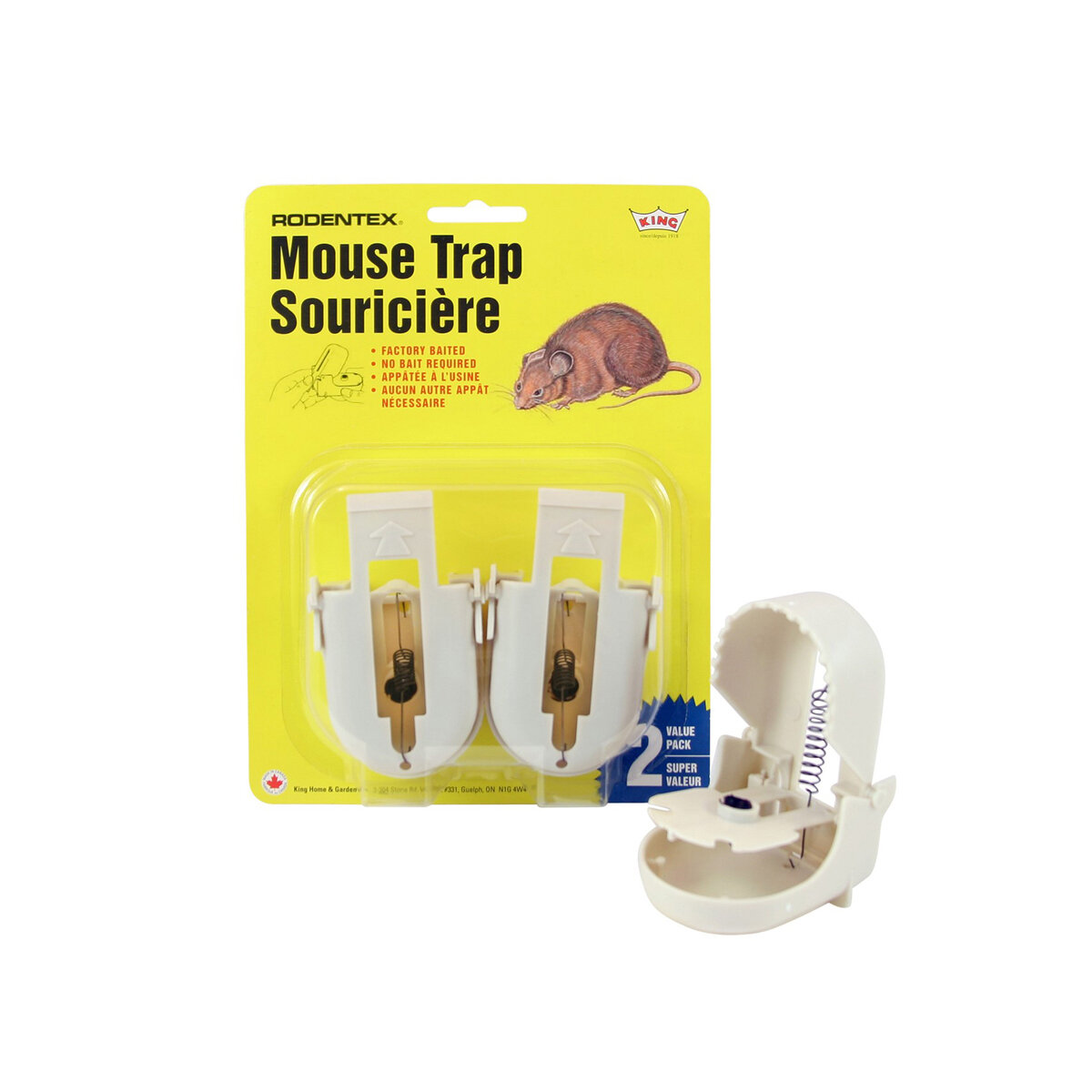 King Rodentex Baited Trap Value Pak 2 Pak