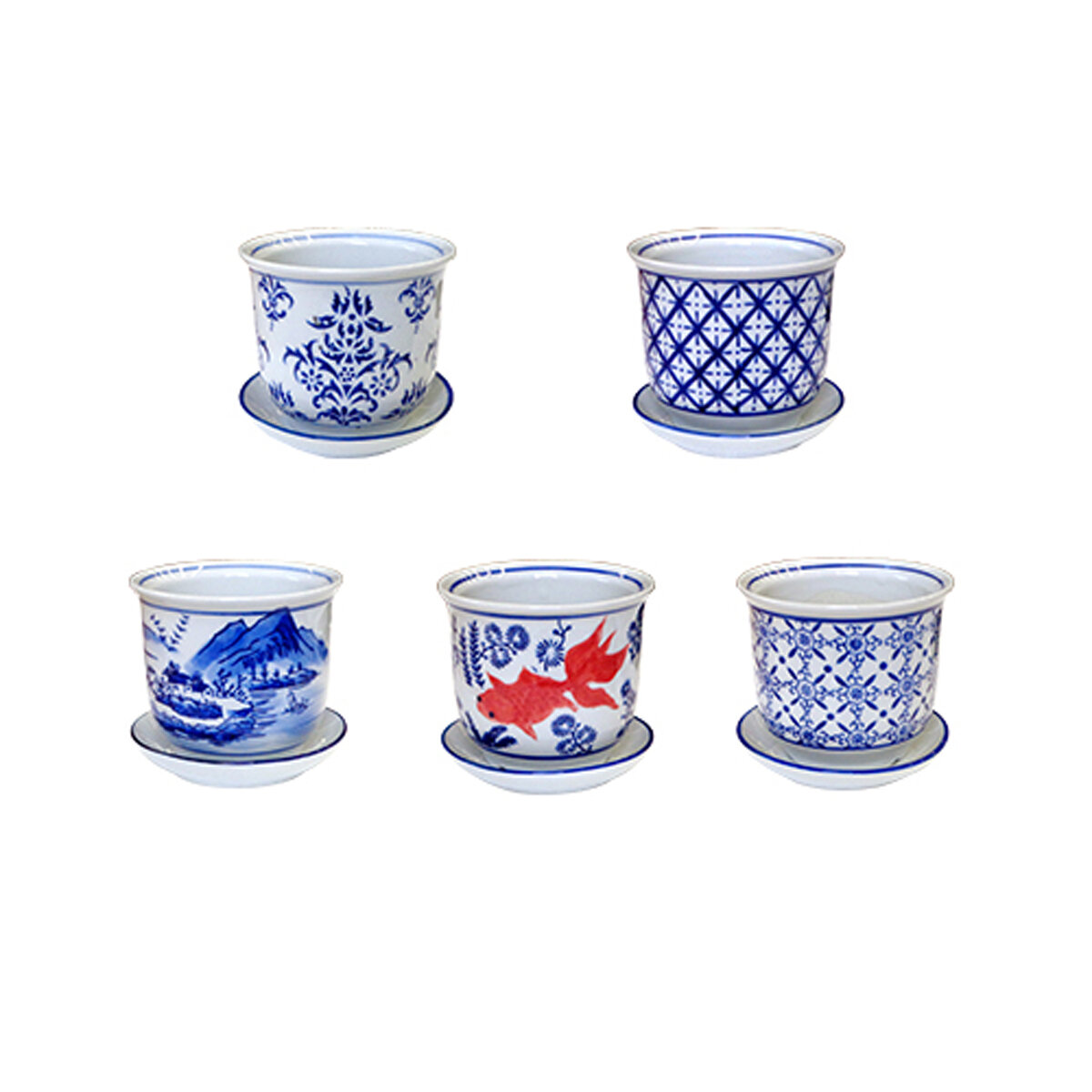 Porcelain Planter Assortment 4"  5 Styles
