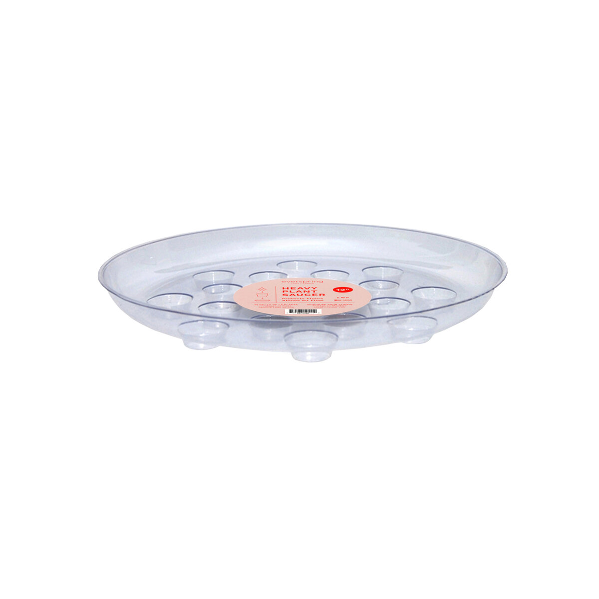 12" Clear Heavy Foot Saucer