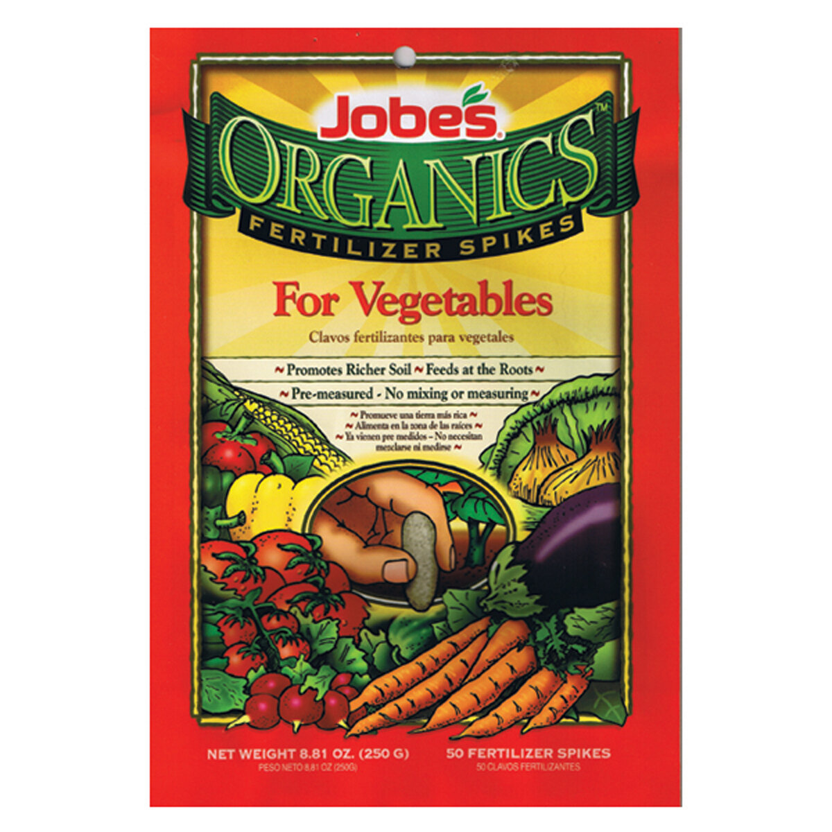 Jobes Organic Vegetable Spikes (50Pk)