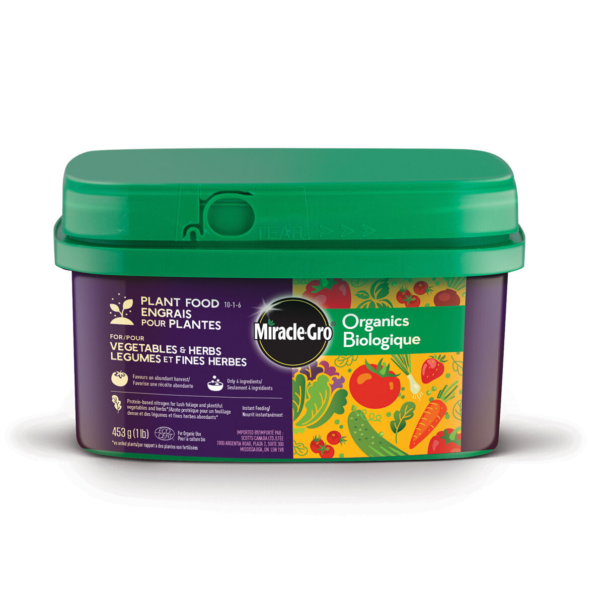 Miracle-Gro Organic Veg & Herbs 11-3-8   453 g
