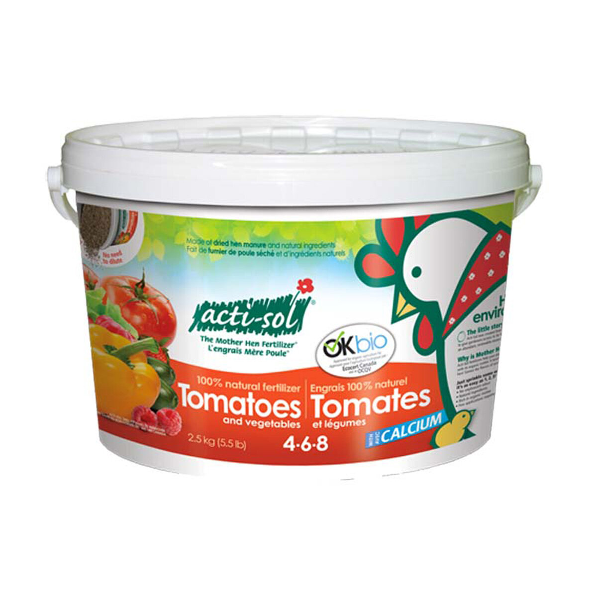Tomatoes and vegetables 4-6-8 2.5 kg Pail
