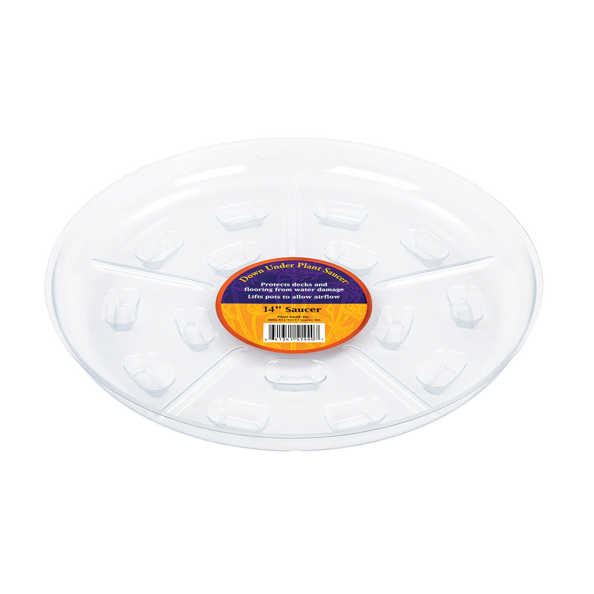 Down Under Plant Saucer 14" Clear