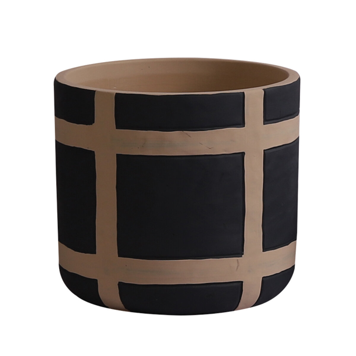 Check Cement Planter 17.5x17.5x16 cm