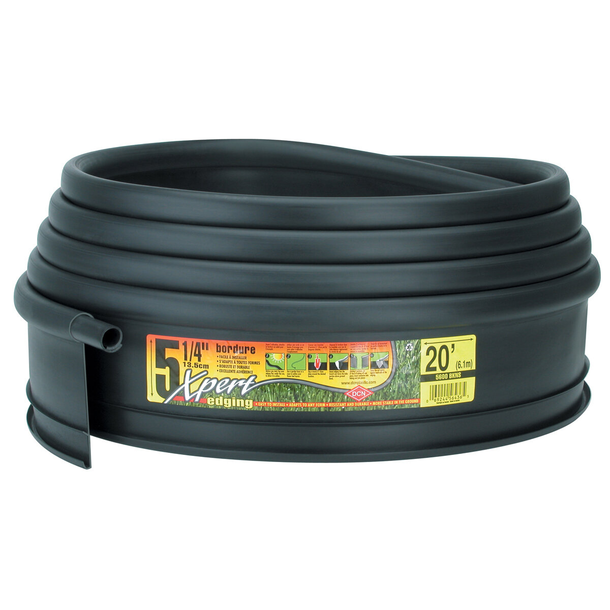 EXPERT 5¼" x 20' Designer Lawn Edging  Black