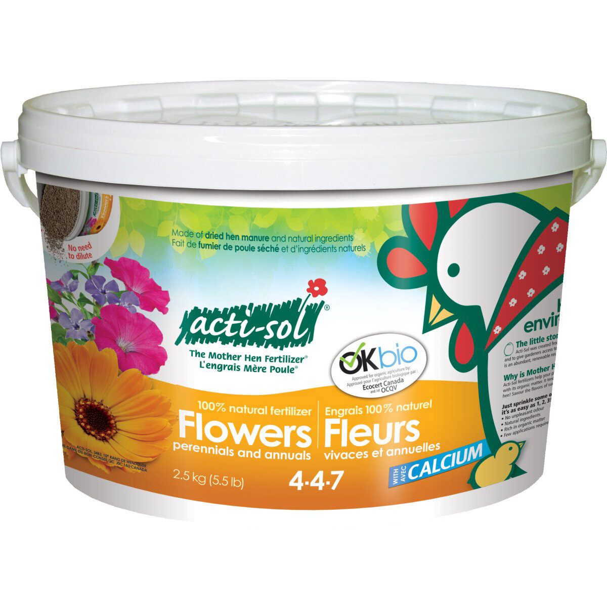 Perennials annual flowers 4-4-7 2.5 kg Pail