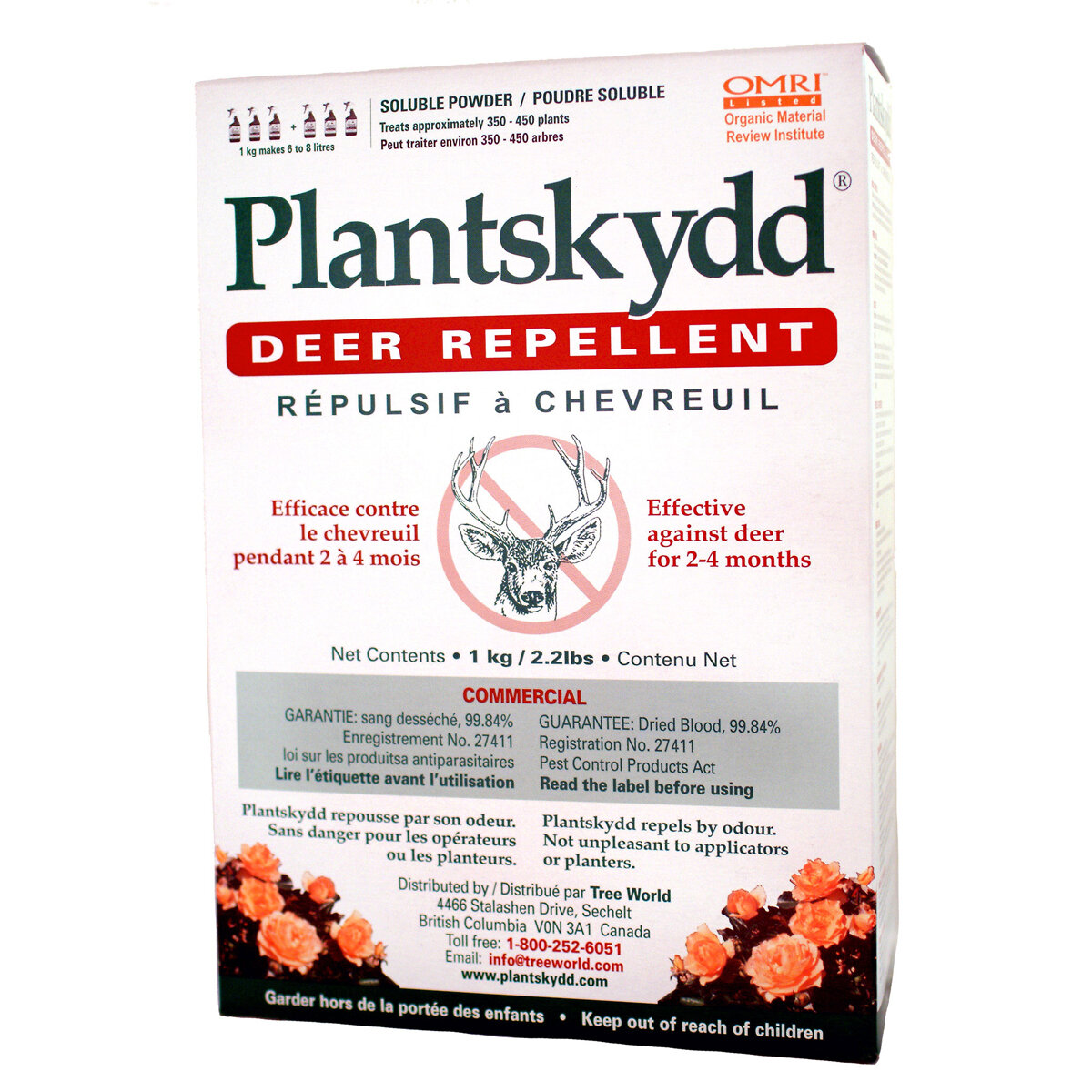 Plantskydd Animal Repellent Powder Conc. 1 kg Box