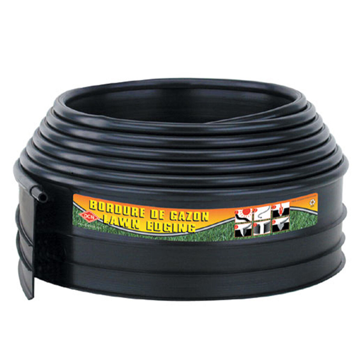 COMMERCIAL 4" x 20' Lawn Edging  Black