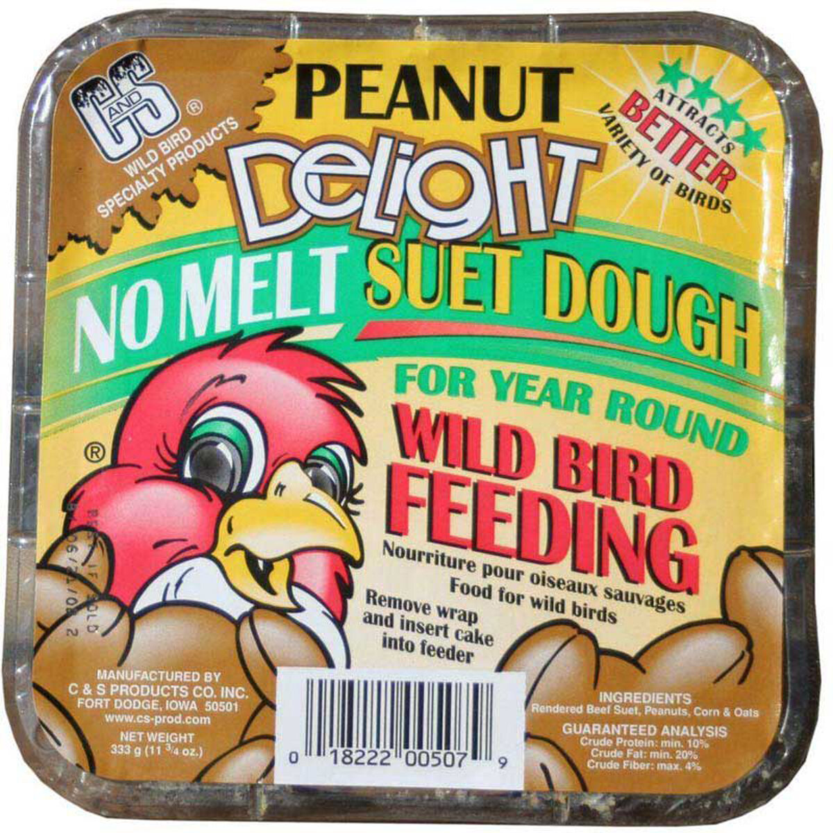 C&S Peanut Delight No Melt Suet Dough 11.75oz