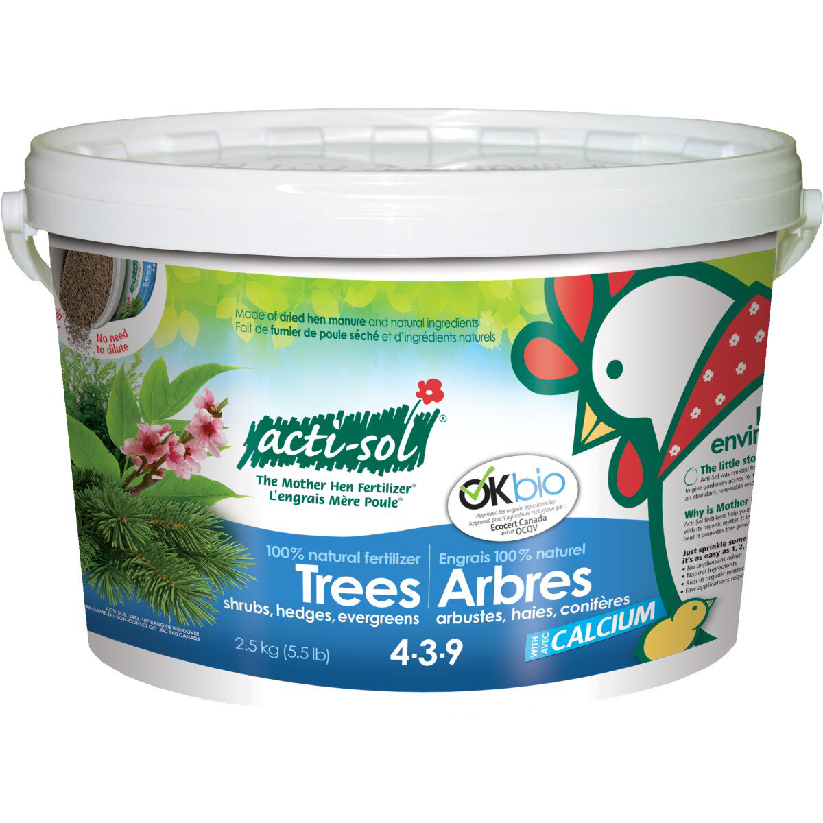 Trees shrubs hedges / Evergreens 4-3-9 2.5 kg Pail