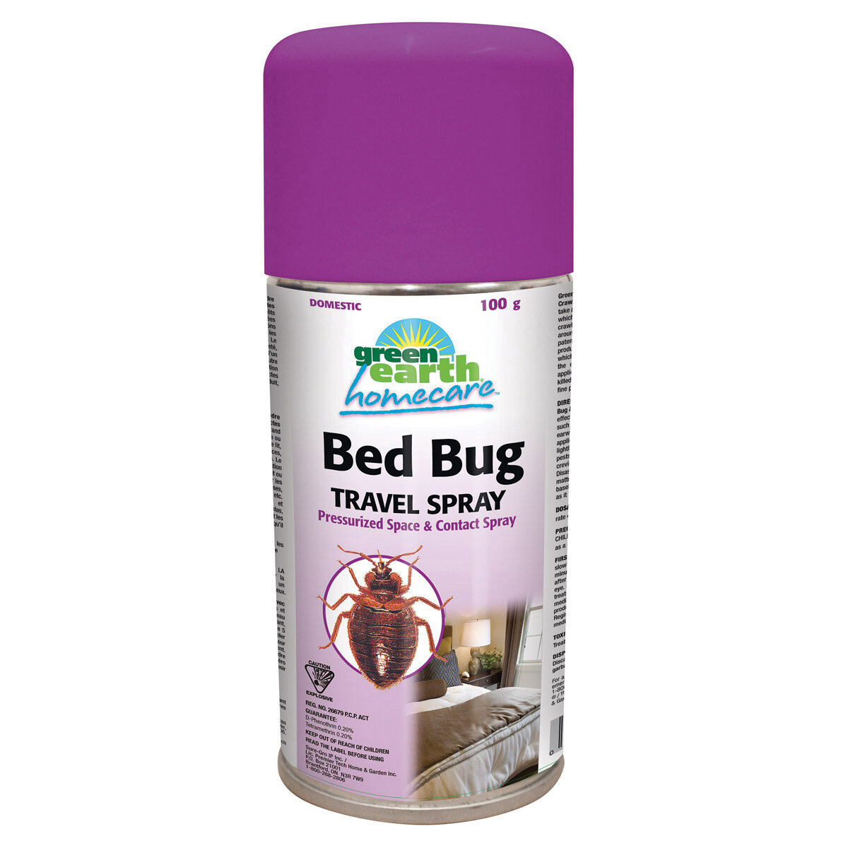 Green Earth Home BedBug Trvl Aersl100G